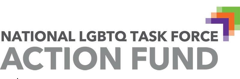 Colorful logo with text: National LGBTQ Task Force Action Fund